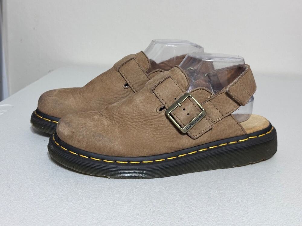 Dr. Martens Jorge II slingback clog sandals US 8 Brown Womens leather Flat